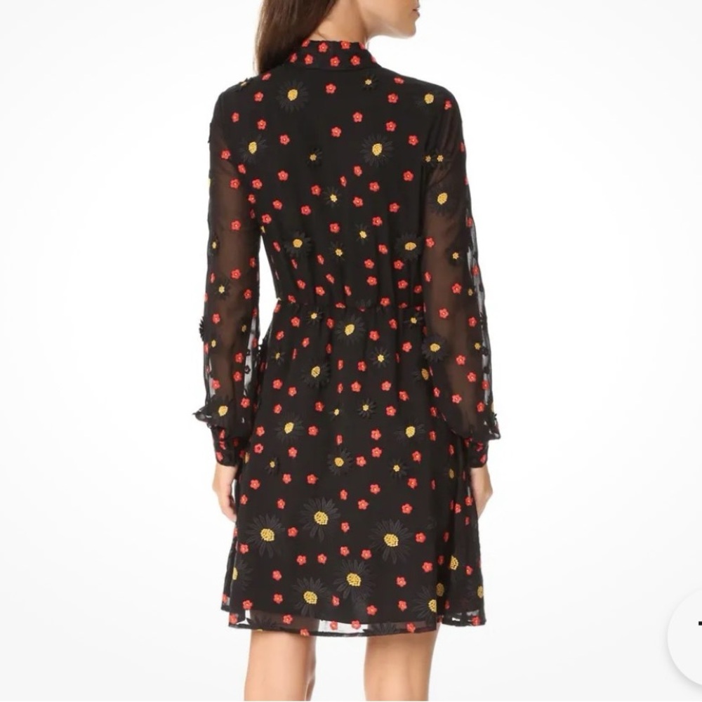 Alice+Olivia floral embellished long-sleeved dress - Picture 5 of 6